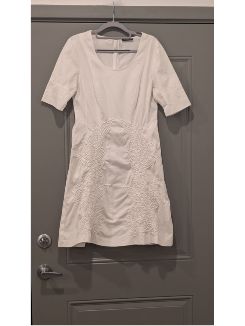 Women's Josie Natori White Embroidered Mini Dress